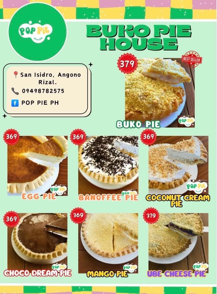 Signature Whole Pies Menu and Price List Poster